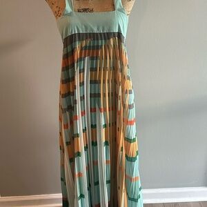 Anthropologie (Geisha Design)  Blue Sleeveless Sundress Maxi
